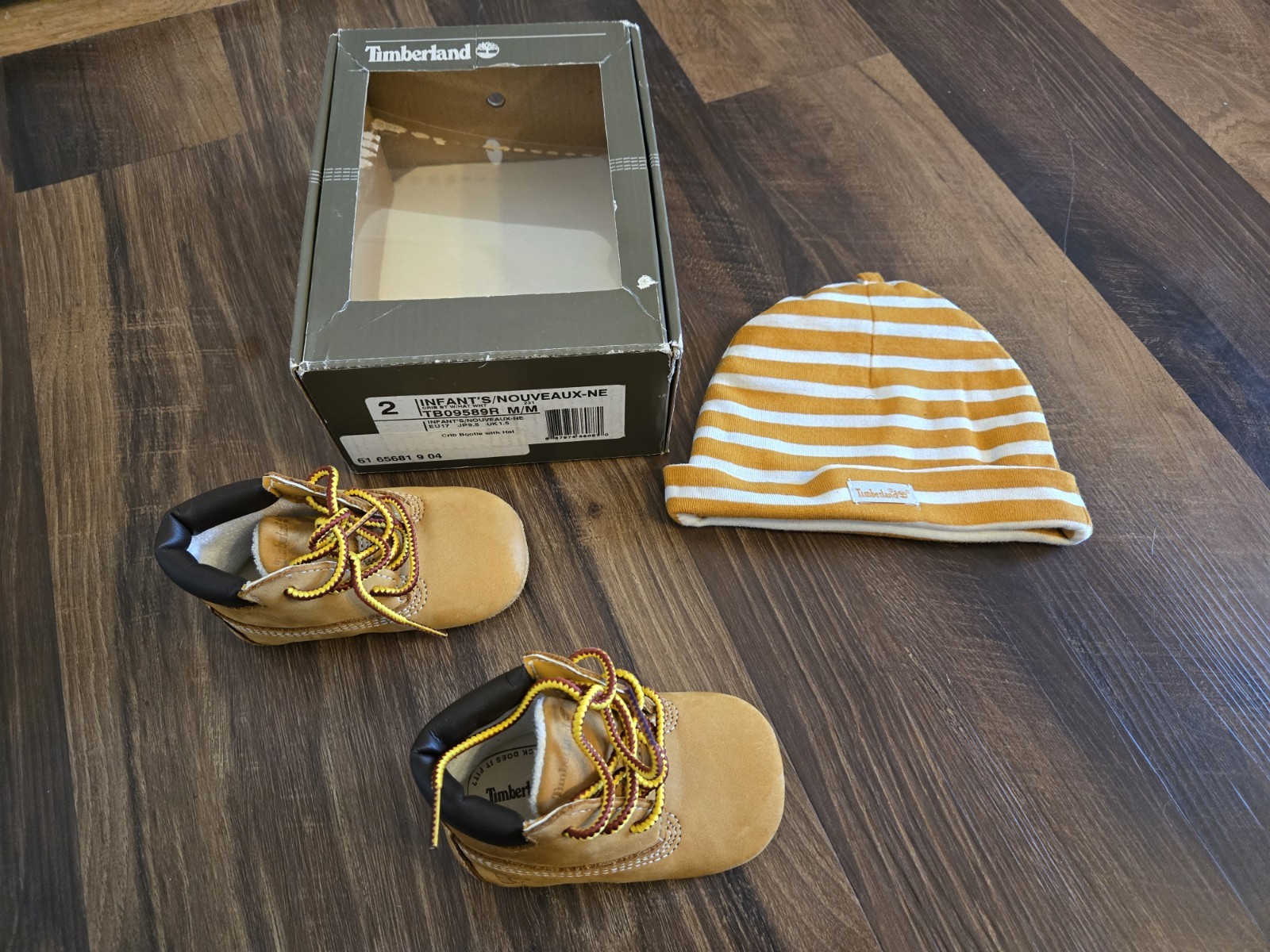 PONY Stivaletti Timberland culla neonato taglia 2 con cappello abbinato