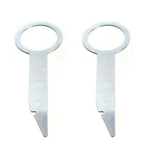 4 Pieces Auto New Car Radio Removal Tools 8cm Release Tool Keys Silver - Picture 12 of 12