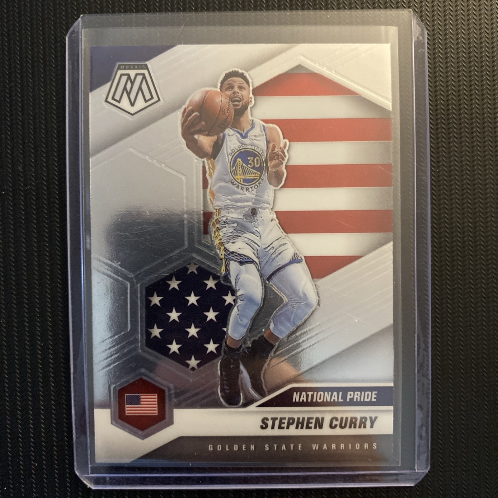 2020-21 Panini Mosaic - National Pride Stephen Curry #249 Silver Prizm