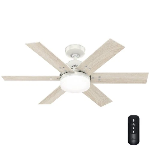 44" Hunter Pacer Fresh White LED Ceiling Fan with Remote - Picture 3 of 10