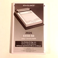 2026 At-A-Glance E458-50 Loose-Leaf Daily Desk Pad Calendar Refill Only 5" x 8"