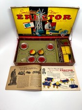 Vintage 1954 AC Gilbert Erector Set No 4 1/2 Engineering Parts List Not Checked