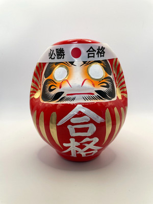 Japanese Takasaki Daruma Doll Red Paper Good Luck Exam Success H5.9in