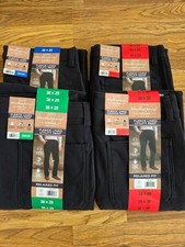 Weatherproof Vintage Men's Black Fleece Lined Pants size 34x29 34x30 36x29 38x29