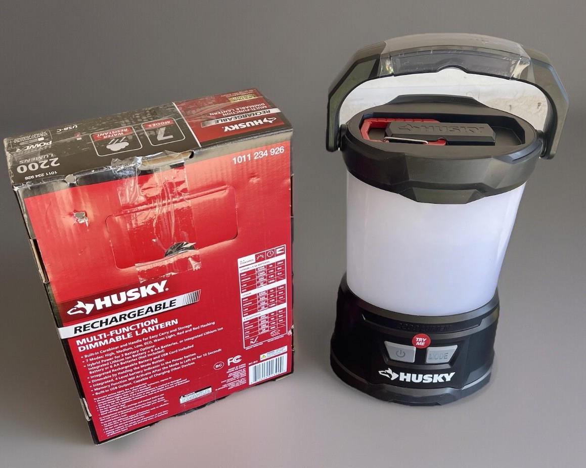 Husky-NEW OPEN BOX-Light Power Dimmable Lantern 2200 Lumens Hybrid