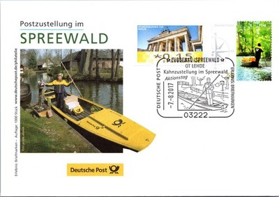 Bund BRD Deutsche Post 2017 Kahnzustellung im Spreewald MiNr 2481