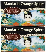 Celestial Seasonings Mandarin Orange Spice Tea Bags 20 Count Pack of 2