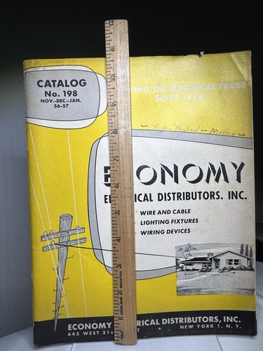 Rare '56 '57 Vintage Economy Electrical Catalog 198 ~ Lighting Parts - Foto 10 di 11