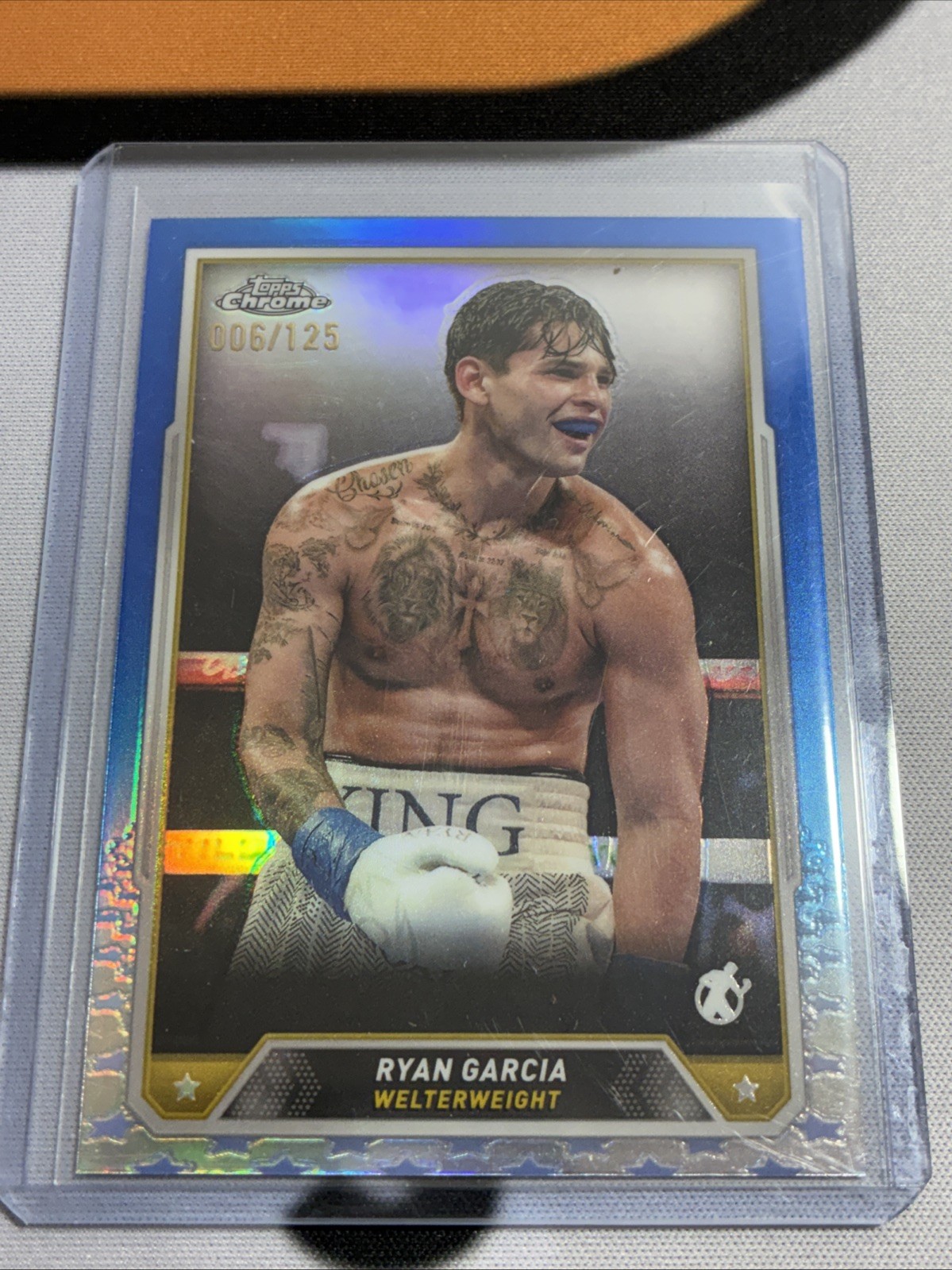 Ryan Garcia 2024 Topps Chrome Boxing #93 Blue Refractor #’d /125