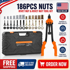 Rivet Nut Tool 16in Rivnut Tool Kit 13pcs Mandrels And 186pcs Rivet Nuts Rivet Nut Tool 16in Rivnut Tool Kit 13pcs Mandrels And 186pcs Rivet Nuts