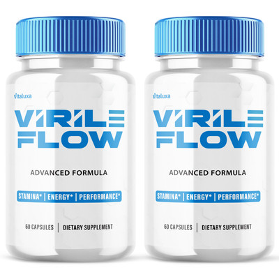 (2 Pack) Virile Flow for Men Capsules, Virile Flow Pills, Advanced (60 Capsule)