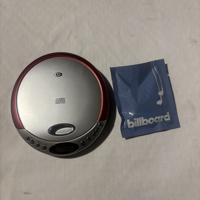 Vintage DURABRAND Model CD-566 Portable CD Player / Red & Silver / Tested