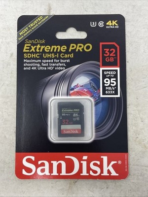 BRAND NEW! SanDisk Extreme Pro SDHC 32GB Flash Memory Card SDSDXP-032G-A46 (34)