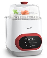 Grownsy EaseClean Bottle Washer Sterilizer Pro White w/Red Trim BRAND NEW 