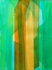 Original Art Abstract Acrylic Painting 9x12 on Art Paper. 'Quartzium'