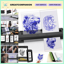 Portable Wireless Tattoo Stencil Printer - Bluetooth Thermal, A4 Custom Size, Re