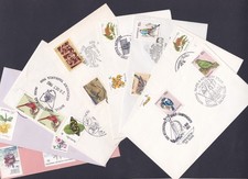 1982-83 16 DIFFERENT PICTORIAL POSTMARKS ON 8 DECIMAL STAMP SOUVENIR COVERS #66