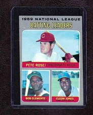 1970 Topps Baseball #61 NL Batting Leaders, Rose, Clemente, Jones, HOF, EX!