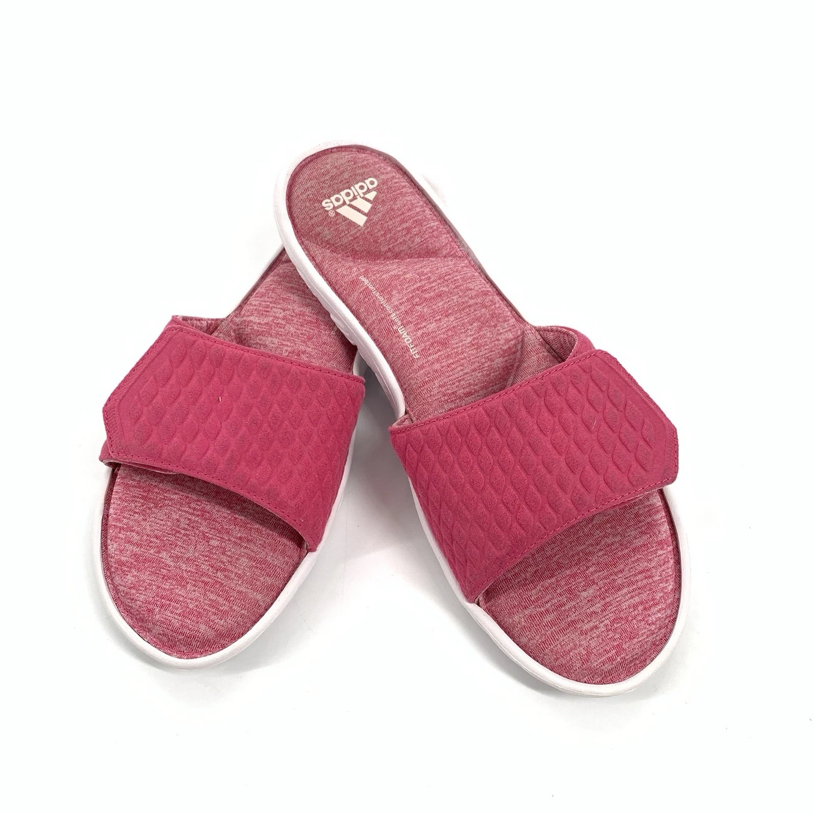 Adidas Anyanda Flex CF Ultra Slip On Logo Slides 9 Donna Rosa Bianco Comfort