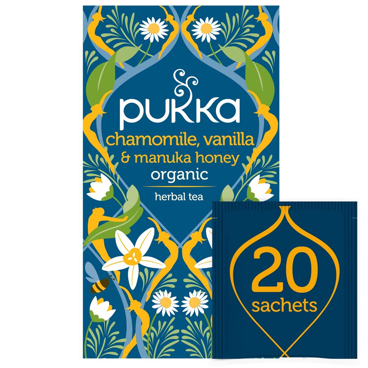Organic Herbal Tea, Chamomile, Vanilla & Manuka Honey Tea, Honey & Fennel Ble...