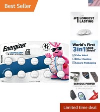 10-Pack CR2032 Lithium Coin Batteries for Watches Small Electronics - 3V Power