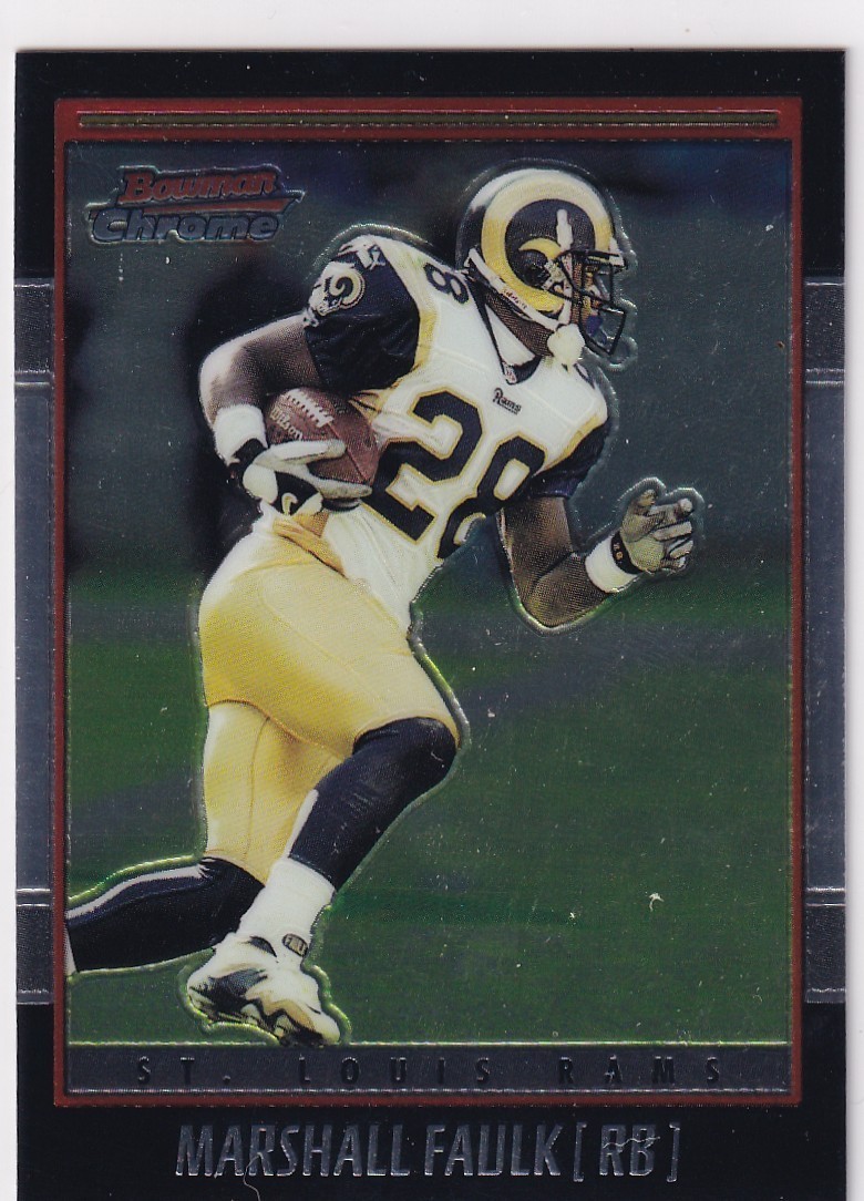 Marshall Faulk 2001 Bowman Chrome #14 St. Louis Rams