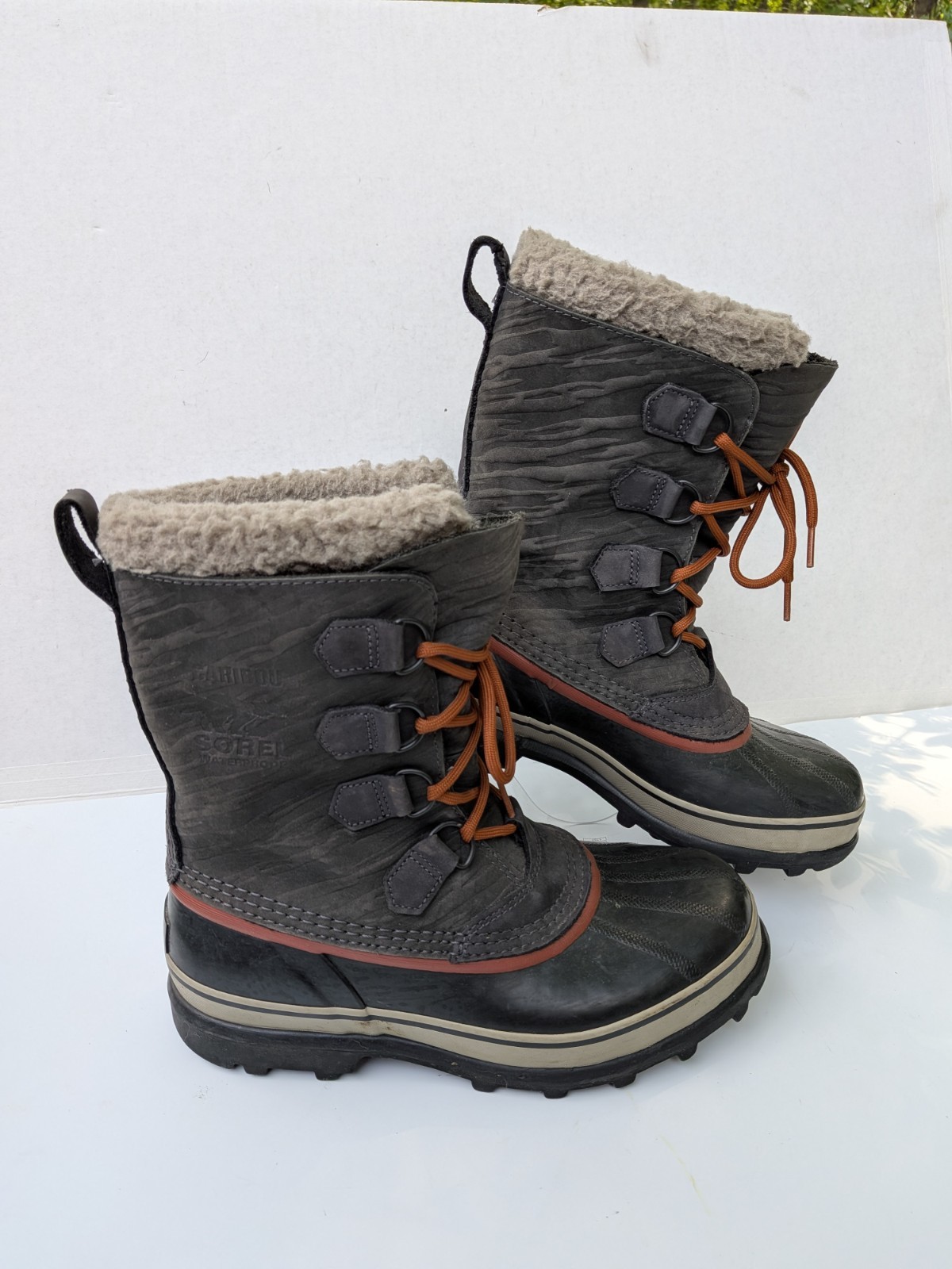 Sorel Caribou Leather Wool Snow Boots