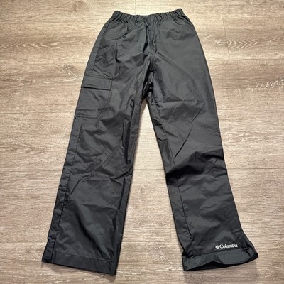 Columbia Pants Boys Small Black Windbreaker Nylon Water Resistant Hiking 20x23