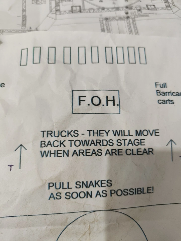 Madonna Confessions Tour 2006 Crew Staff Lights map, truck info, pass sheet... - Image 4 of 4