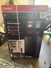 Galanz 3.3 CU Ft Mini Fridge Stainless Steel, Energy Efficient, One Door