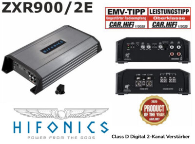 Hifonics ZXR900/2E Class D Digital 2 Channel Amplifier 900W/RMS + Remote