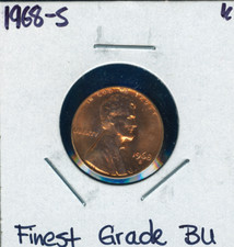 1968-S Lincoln Cent Finest Grade Quality Red US-1C #31