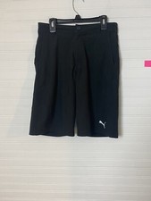 PUMA Boys size 12 black shorts 4-way stretch water repellent quick dry