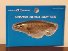 H2O Xpress Hover Shad Softee Ultra Shallow TPE Treble Lure - Natural Croaker