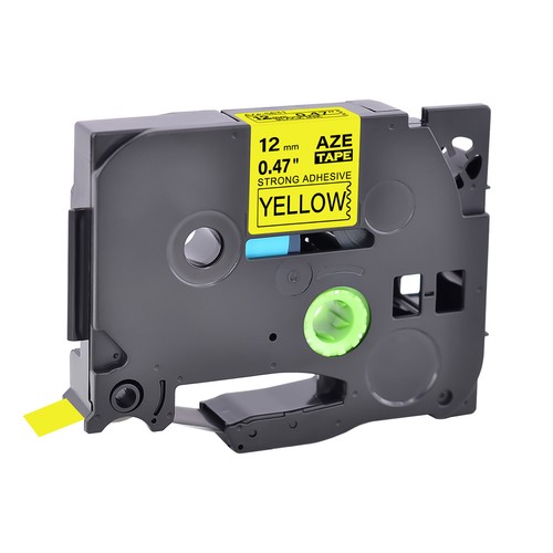 1PK Compatible with Brother TZe TZ-S631 Yellow Label 12mm Strong Adhesive Tape - Picture 3 of 12