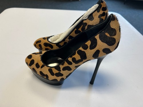 BRAND NEW Guess by Marciano Shoes cougar leopard NIB brown/multi pony sz 7 - Picture 4 of 6