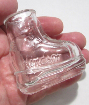 Vintage Edmonton Canada Glass Ice Skate Shot Glass