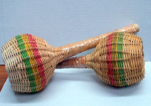 Par de maracas de ratán TOTALMENTE NUEVO - Imagen 2 de 2