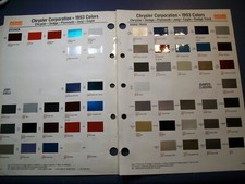 1993 Chrysler Plymouth Dodge JEEP car truck auto Acme Paint Chips set