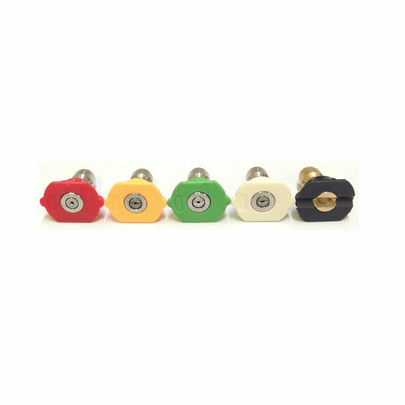 (5) Pressure Washer Spray Nozzle Tips 1/4 Quick Connection Design 2.5-4.0 GPM