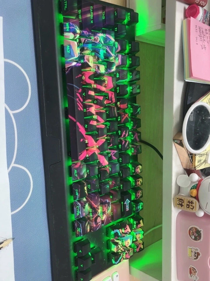 League of Legends Jinx PBT Side Engraved Keycaps for Cherry MX 60 87 98 104 108 - Image 3 of 4