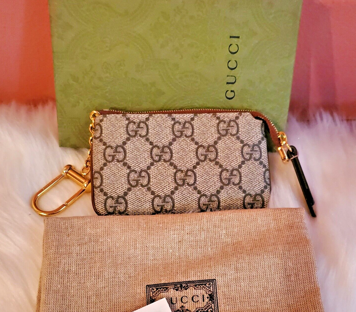 Gucci Ophidia Key Case / Coin Case GG Supreme Brand New With Box