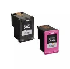 2 pack for HP 60xl ink Black  Color F4480 F4440 D2660 F4275 F4280 Set Two 60 xl