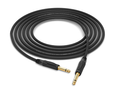 Sommer Spirit LLX Instrument Cable | Neutrik Gold 1/4 TS | Black 2 Feet