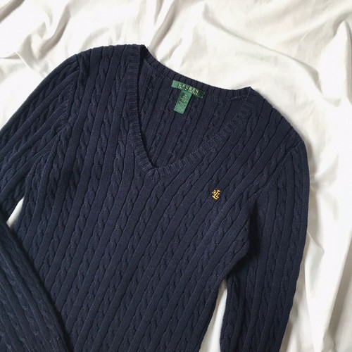 Navy Blue Cable Knit Sweater | eBay