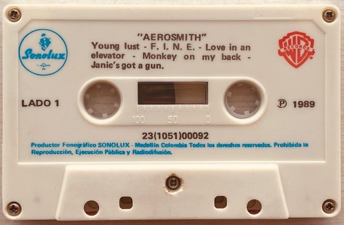Aerosmith - Pump - Ultra Rare Original Sonolux Cassette Tape Colombia 1989 - Picture 4 of 6