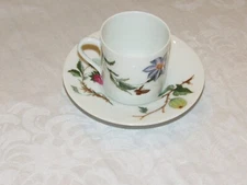 Ceralene Raynaud Limoges Mon Jardin Espresso Demitasse Cup & Saucer France