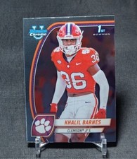 Khalil Barnes 1st Rookie 2024 Bowman Chrome University Card #114 Clemson Tigers