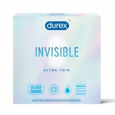 Durex Invisible Ultra Thin Ultra Sensitive Premium Condoms, 16 Count..