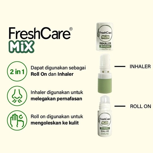 Fresh Care, Mix Aromaterapia Roll on, 5ml + Inalatore 0,8ml,Eucalipto (Confezione da 1) - Foto 4 di 4
